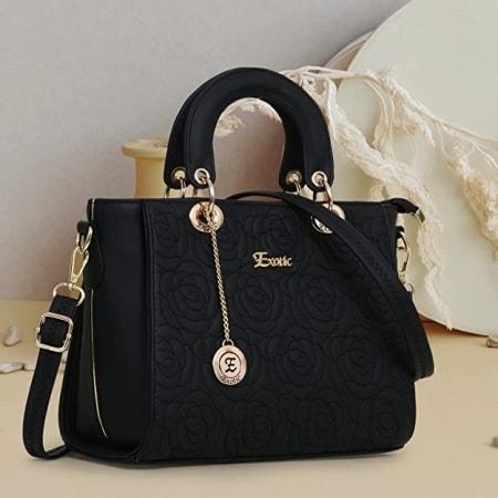 EXOTIC Floral embodried Hand Bag