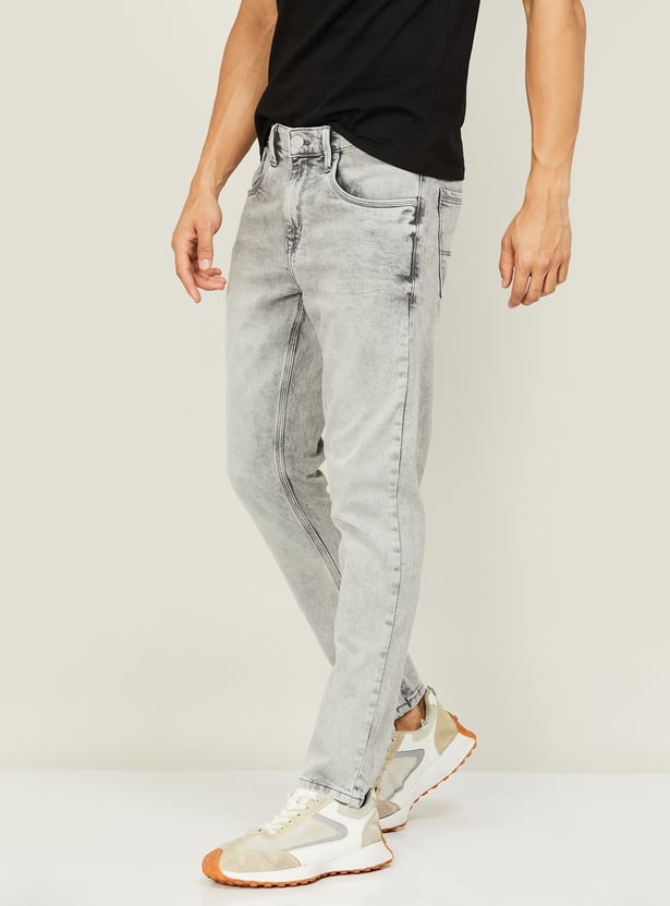 Washed Slim Tapered Fit Jeans For Men – Buzz Shop