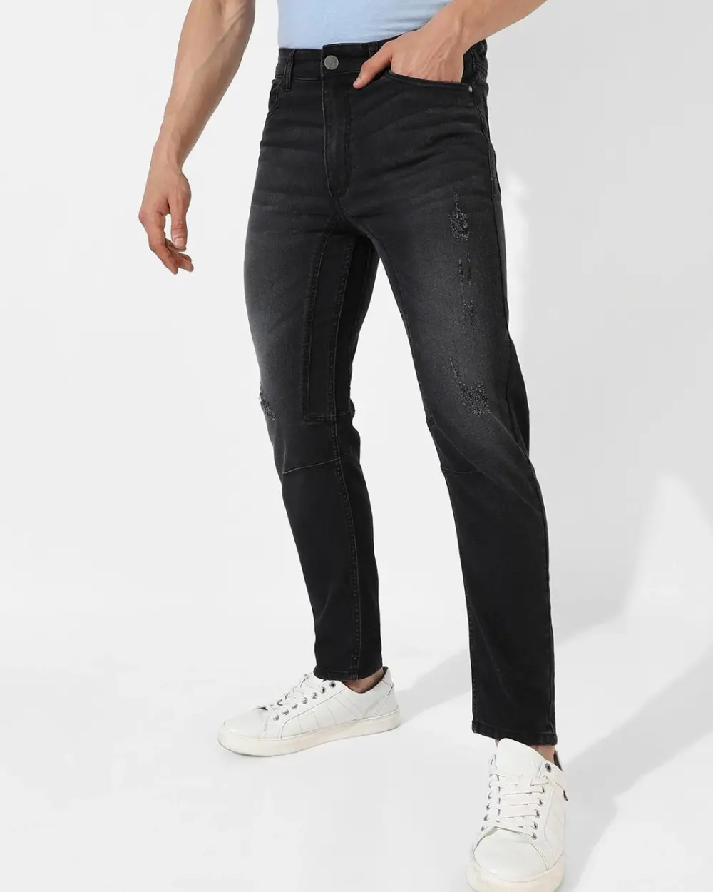 Black Washed Jeans For Men