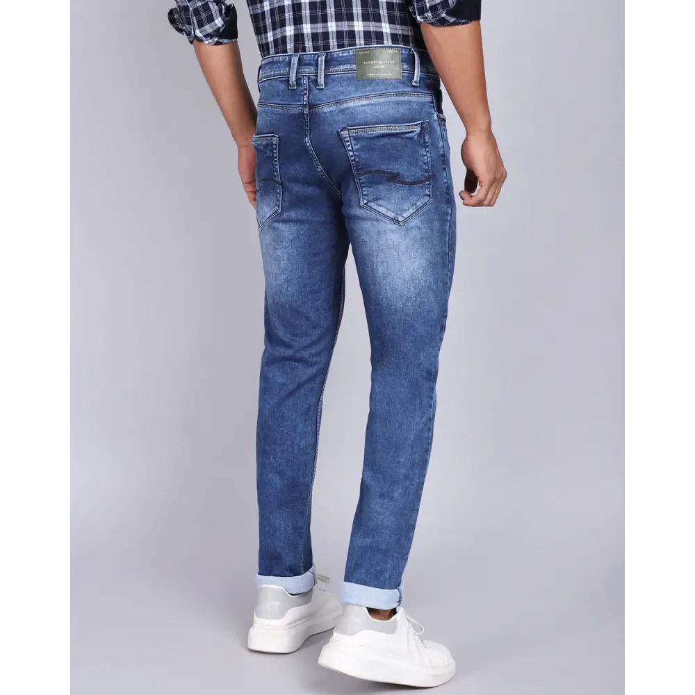 Washed Mid Blue Fit Jeans – Buzz Shop
