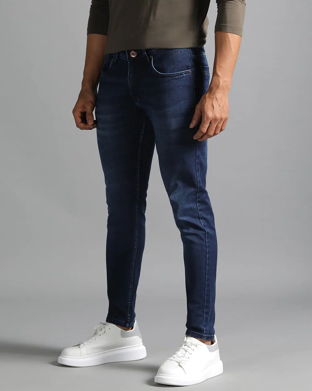 Blue Ankle Fit Navy Jeans – Buzz Shop