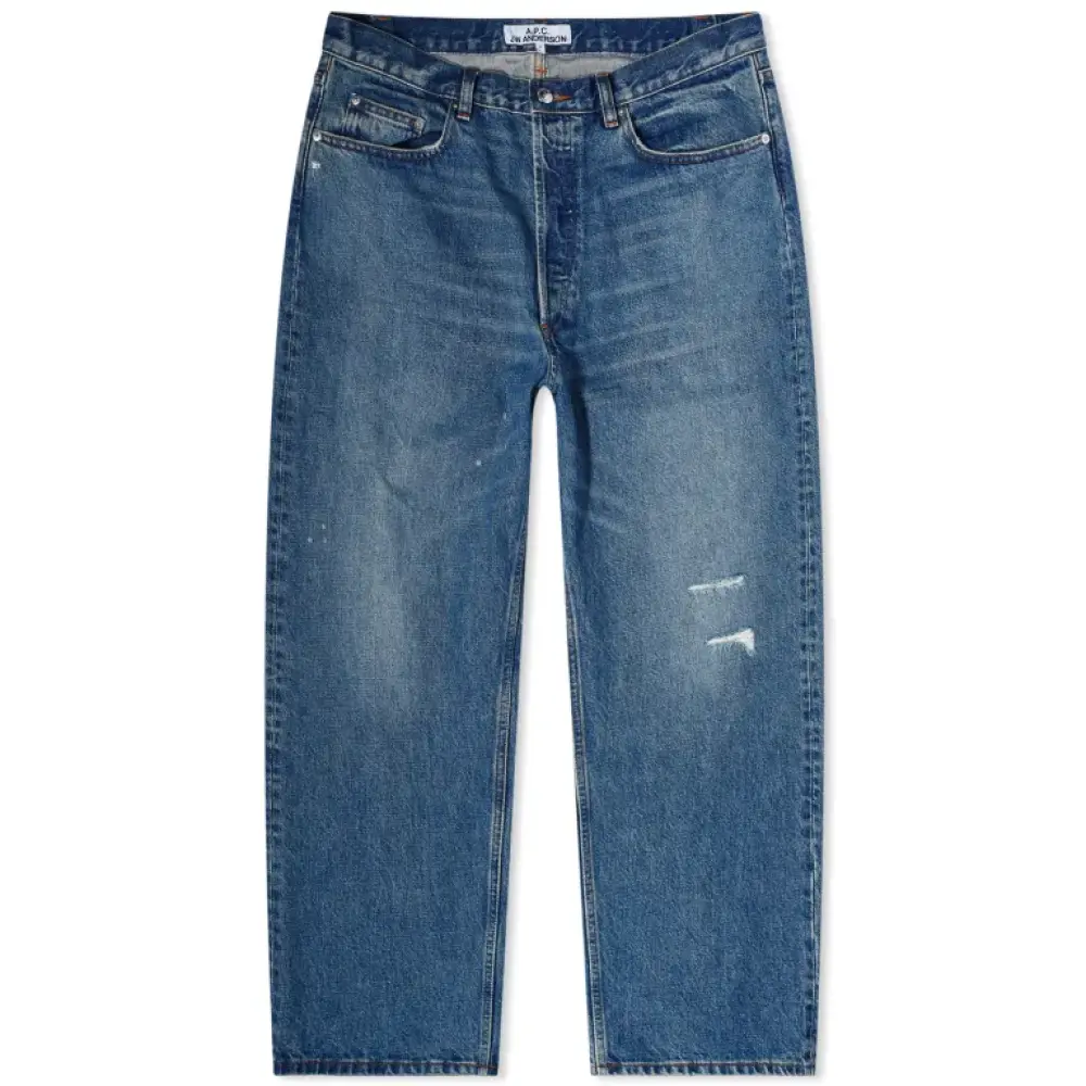 Relaxed Fit Distressed Mens Jeans