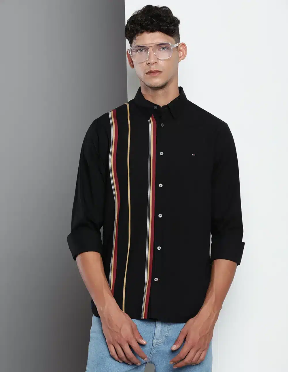 Vertical Striped Cotton Shirt