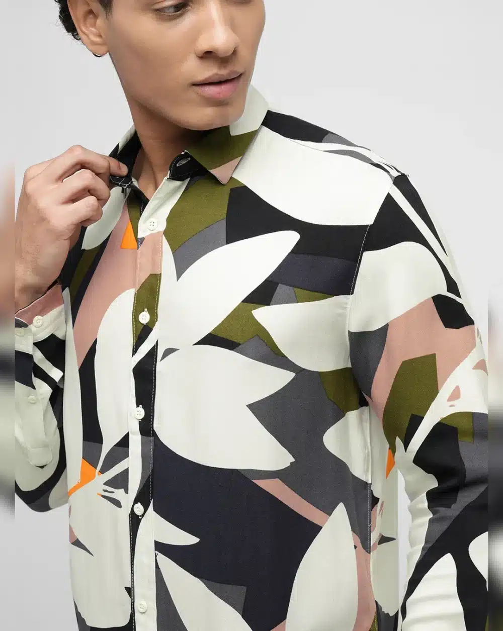 Green Printed Full Sleeves Shirt - Image 6