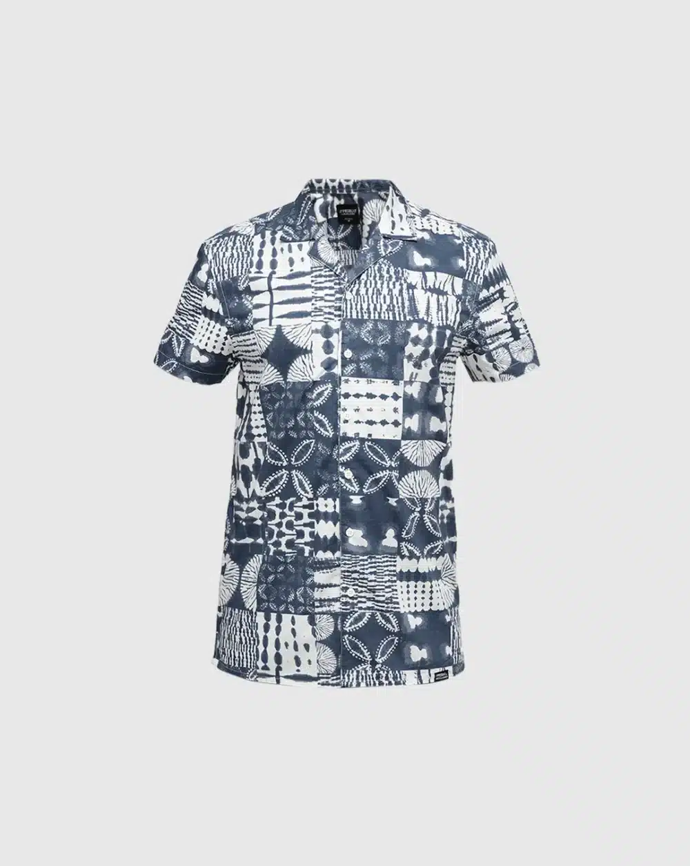 Blue Abstract Print Short Sleeves Shirt - Image 7