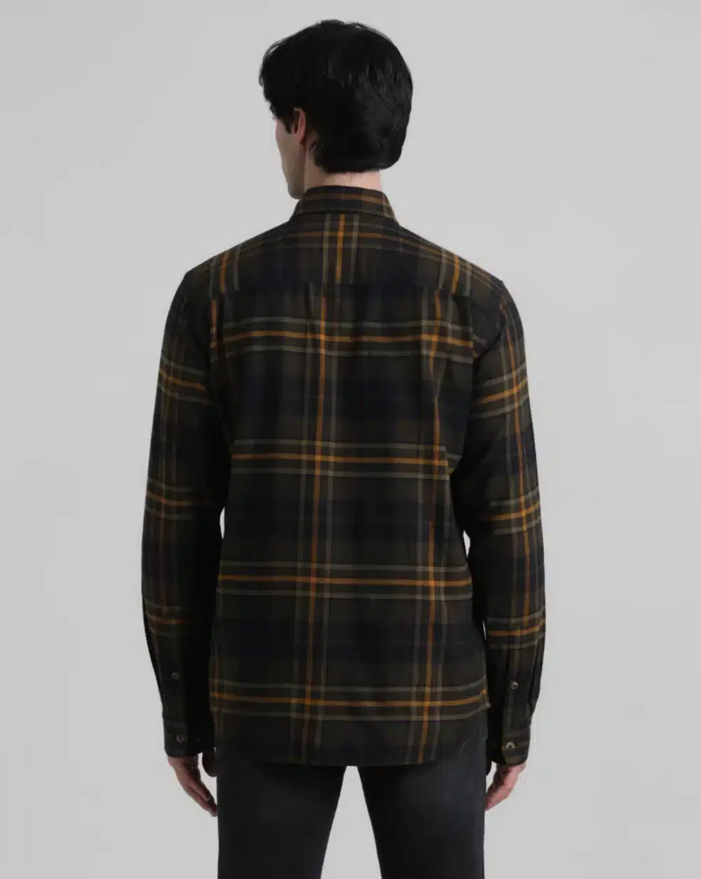 Green Check Print Shirt For Men - Image 4