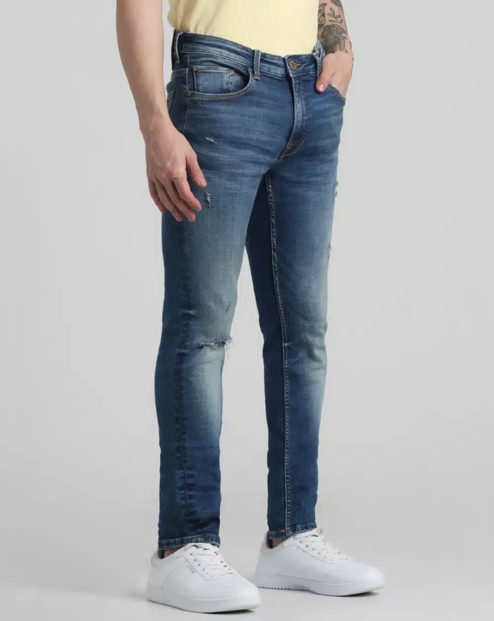 Dark Blue Low Rise Ben Skinny Jeans - Image 2