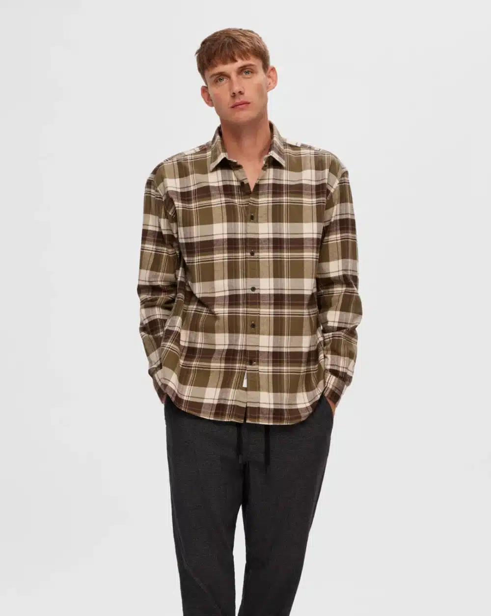 Green Check Print Full Sleeves Shirt