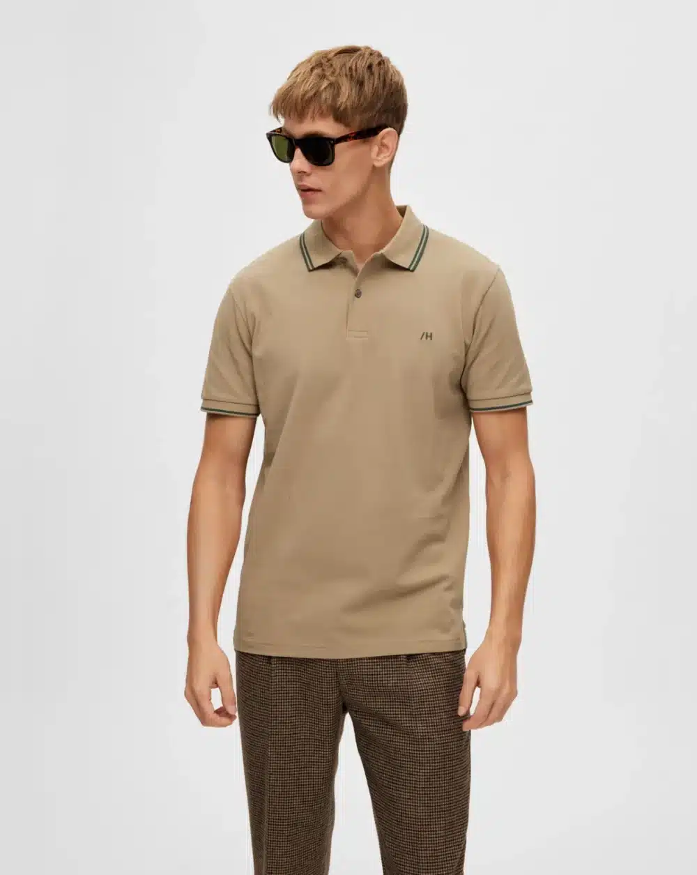 Brown Organic Cotton Polo T-Shirt For Men's