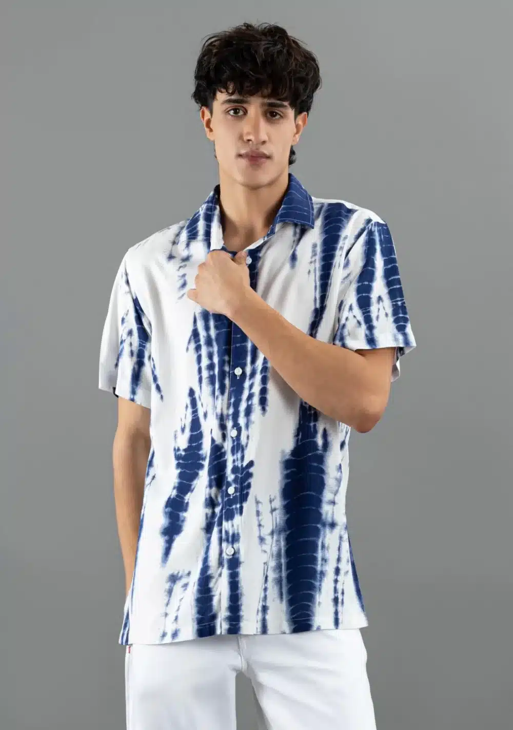 Tie and Dye Print Regular Fit Rhysley Men's Shirt - Image 2