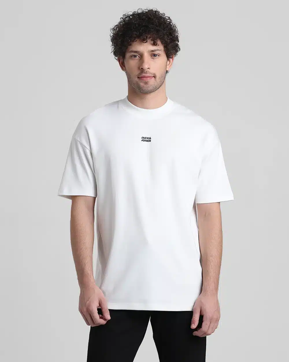 Men's White Graphic Printed T-Shirt - Image 3