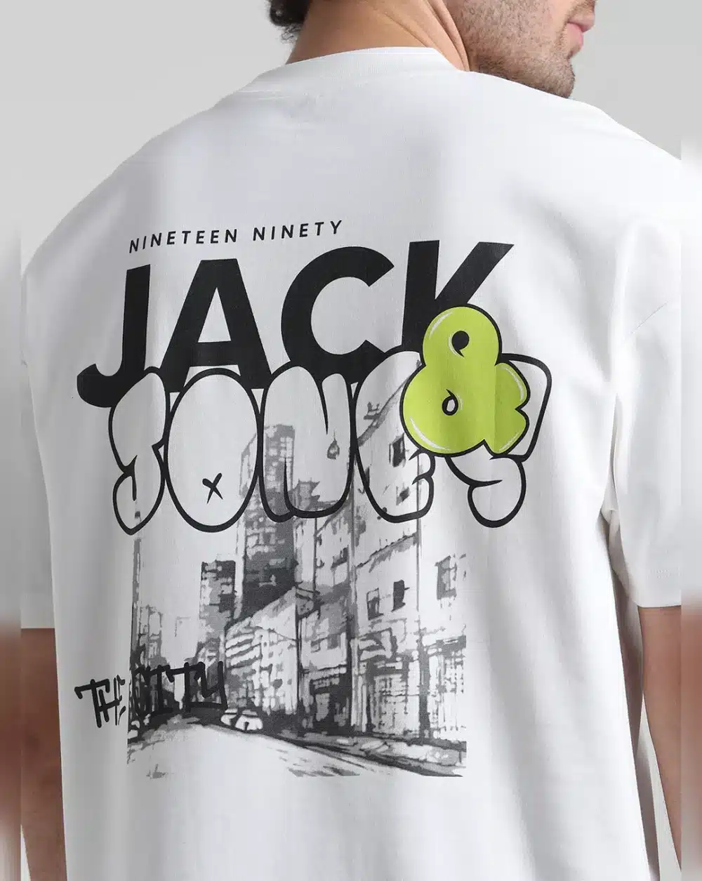 Men's White Graphic Printed T-Shirt - Image 6