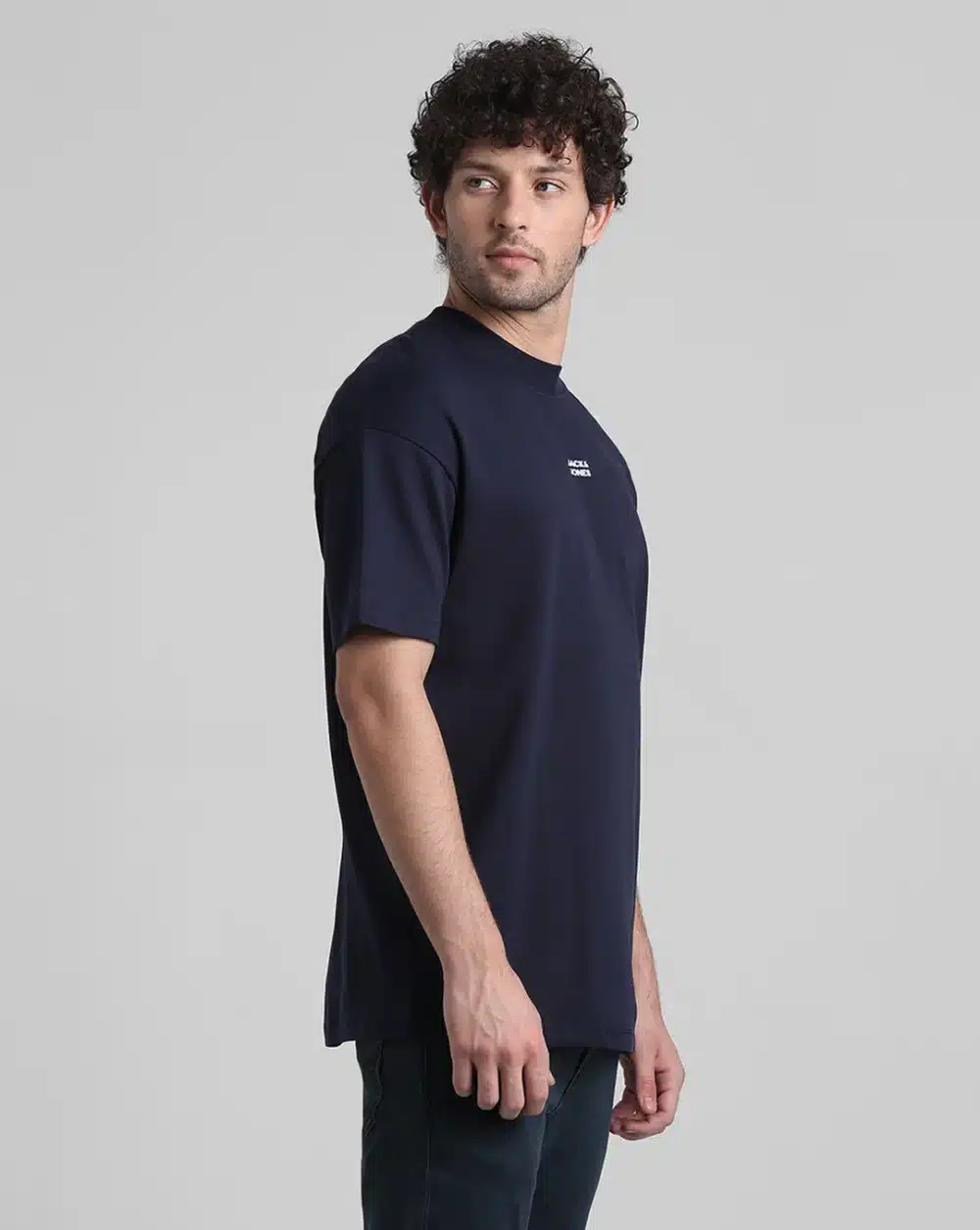 Navy Blue Graphic Printed T-Shirt - Image 4