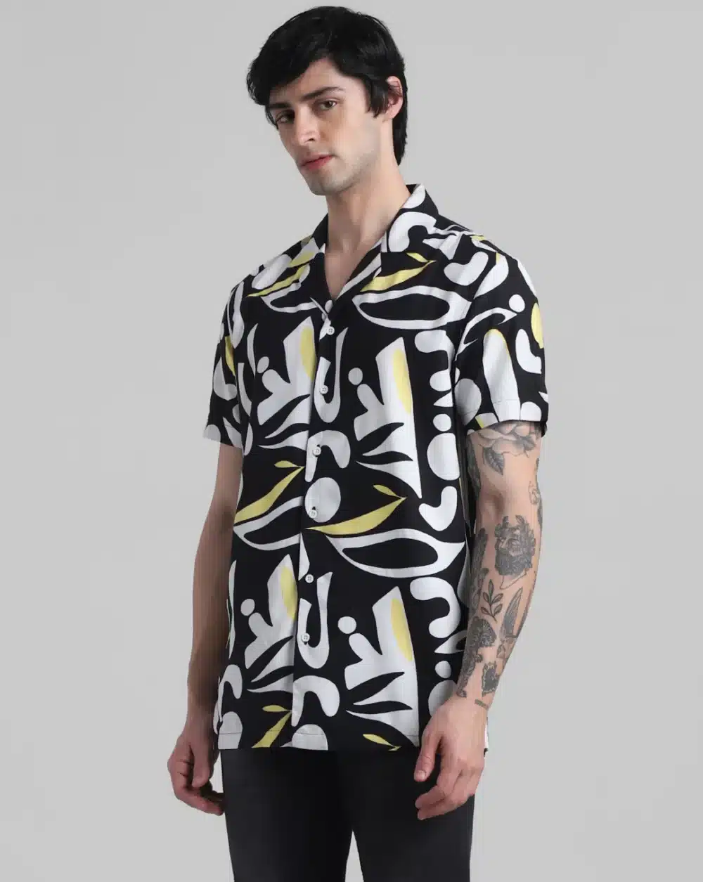 Black Print Shirt For Men - Image 2