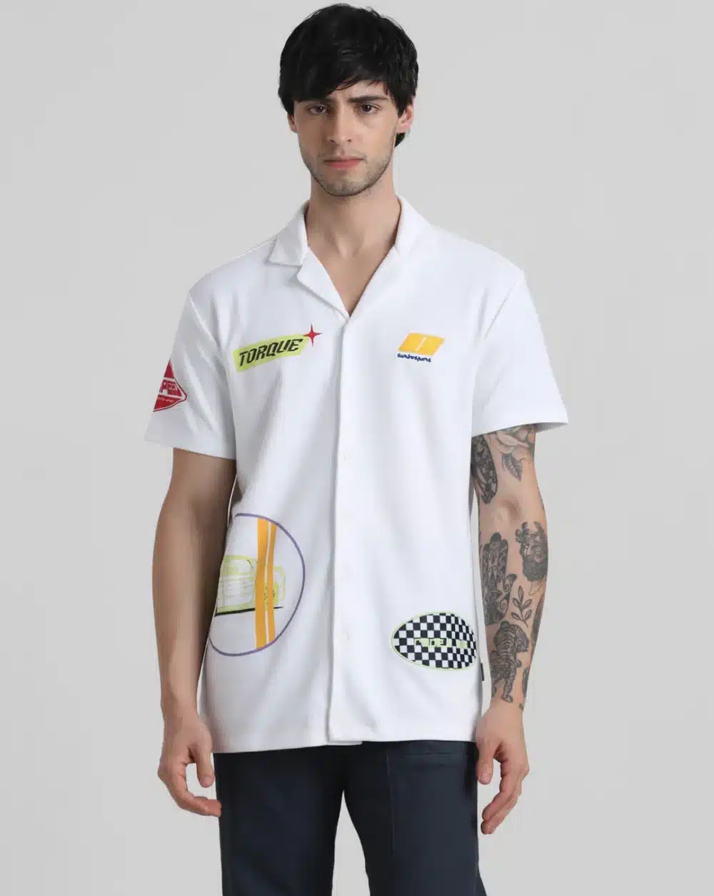 Urban Racers By White Short Sleeves Shirt