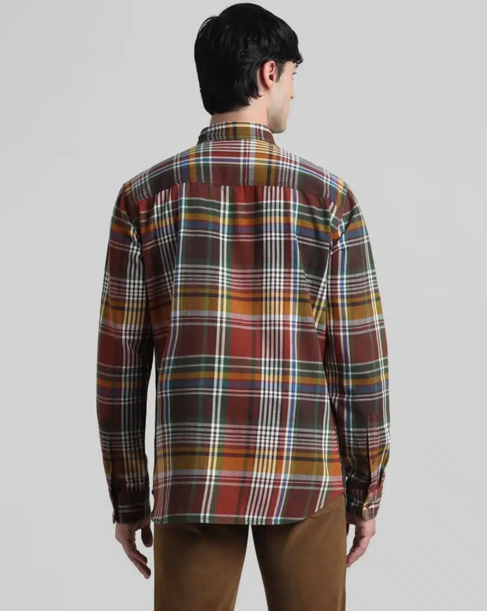 Brown Check Full Sleeves Shirt - Image 4