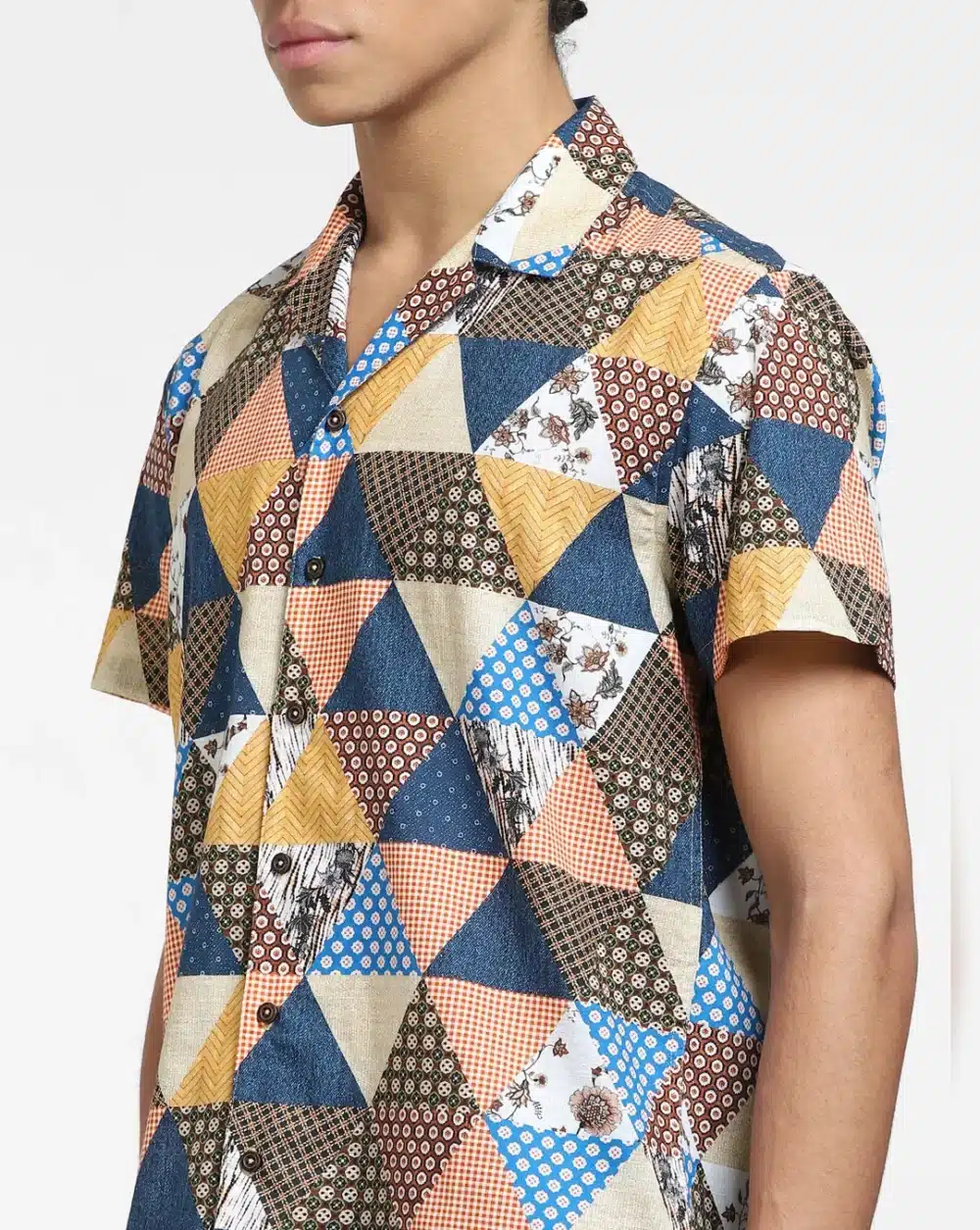 Yellow Printed Short Sleeves Shirt - Image 5