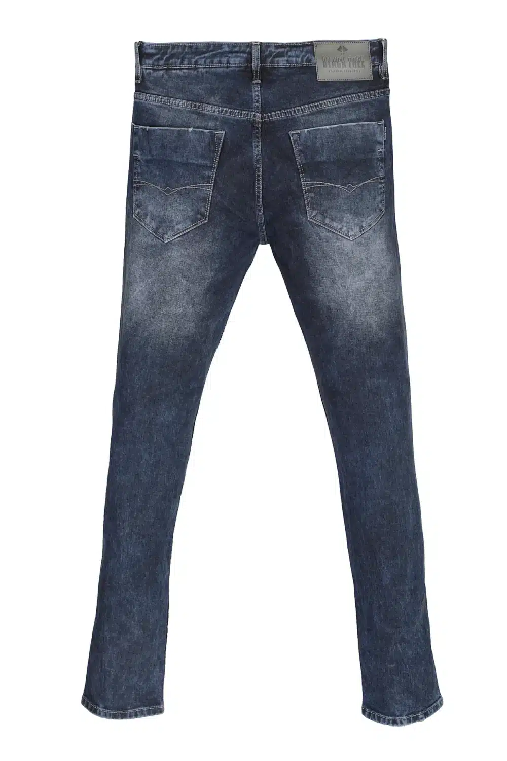 Slim Fit Cut Light Blue Stretch Fashion Jeans - Image 2