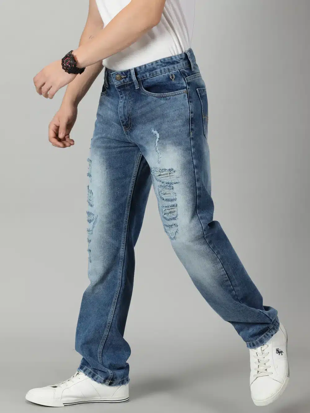 Traditional Design Fray Denim For Men - Image 3