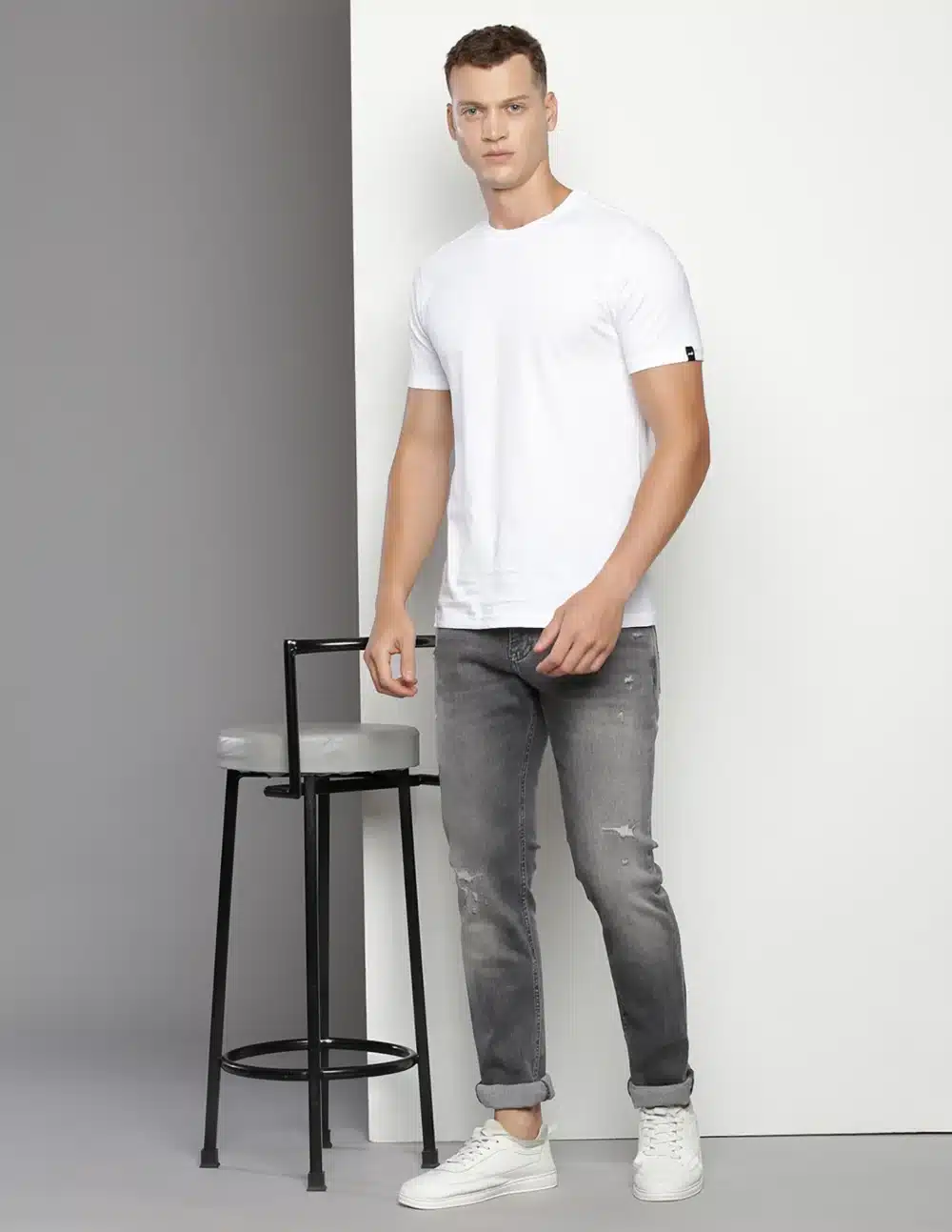 Stonewashed Scanton Slim Fit Jeans For Men - Image 3