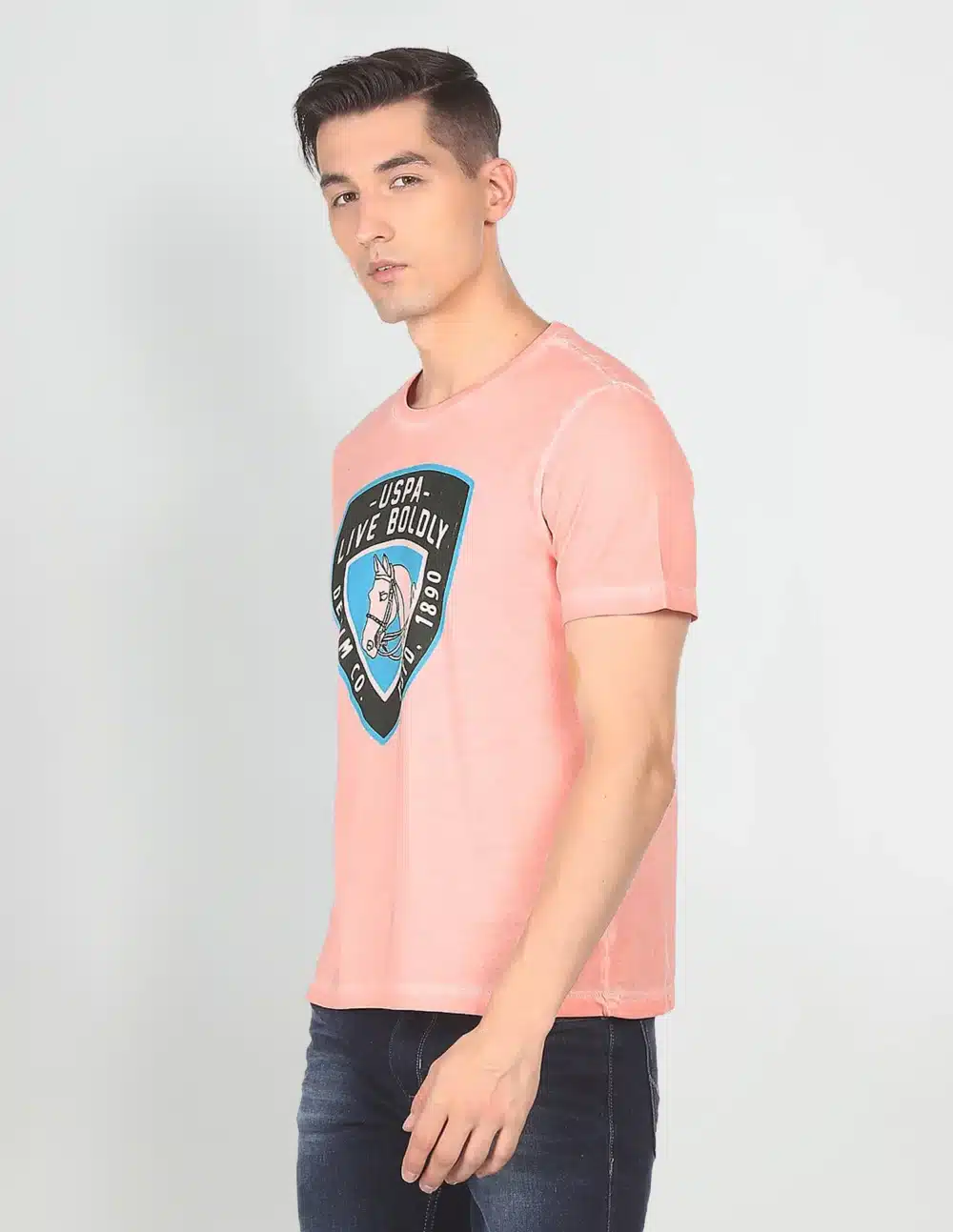 Men Coral Cotton Graphic Print T-Shirt - Image 4