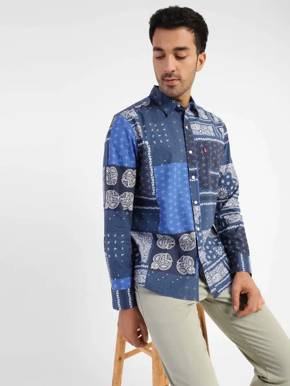 Men's Ethnic Motifs Slim Fit Shirt - Image 2