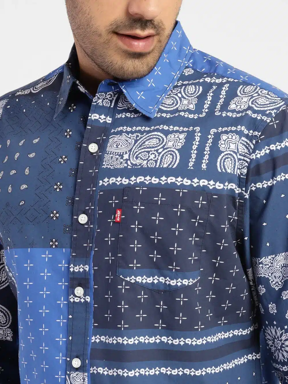 Men's Ethnic Motifs Slim Fit Shirt - Image 5