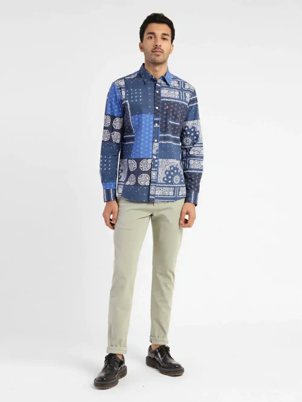 Men's Ethnic Motifs Slim Fit Shirt - Image 6