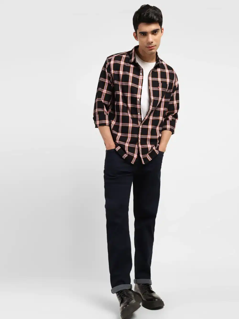 Men's Checkered Slim Fit Shirt - Image 2