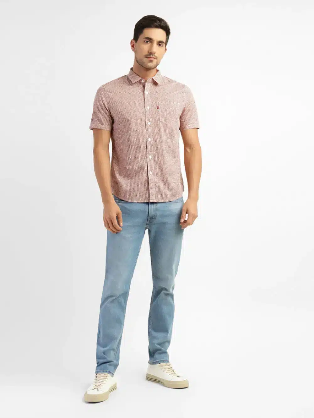 Men's Polka Dot Spread Collar Shirt - Image 6