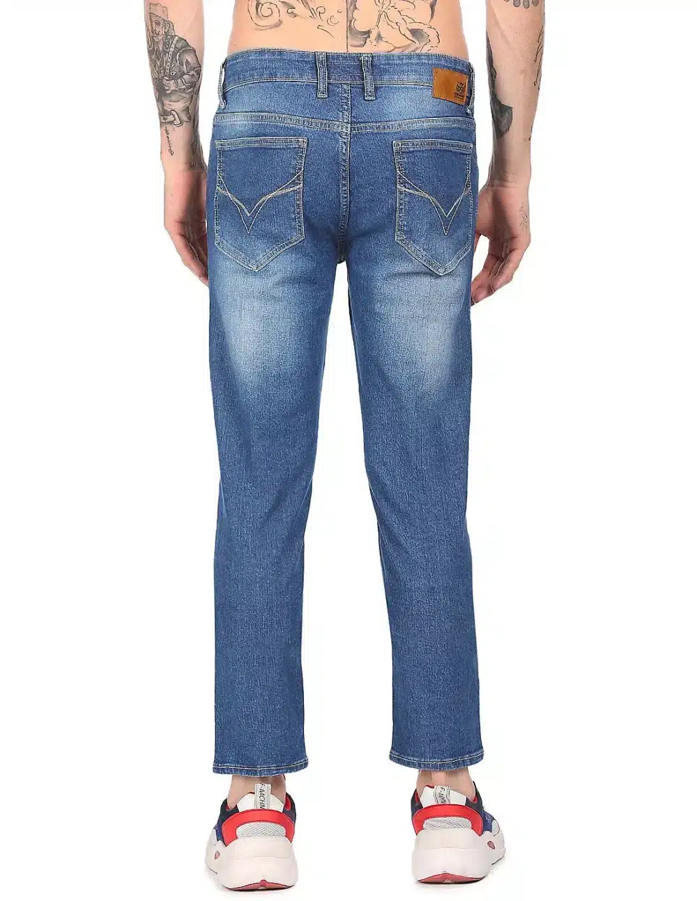 Men Blue Skinny Fit Mid Rise Jeans - Image 4