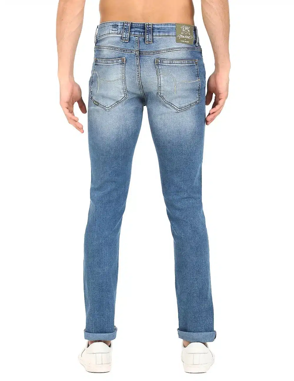 Men Blue Skinny Fit Distressed Jeans - Image 4