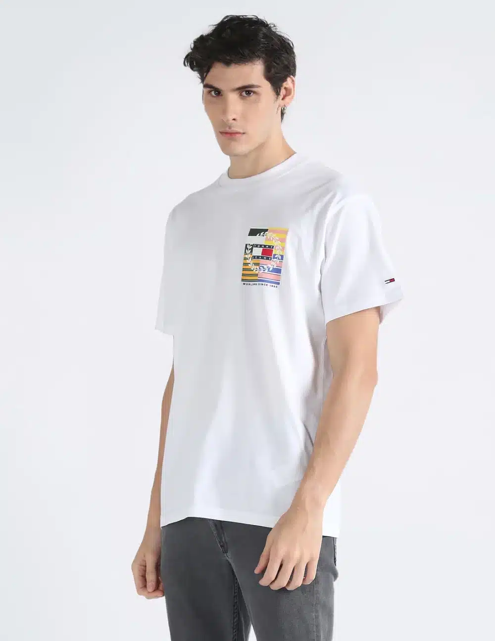 Men's Logo At chest White T-Shirt