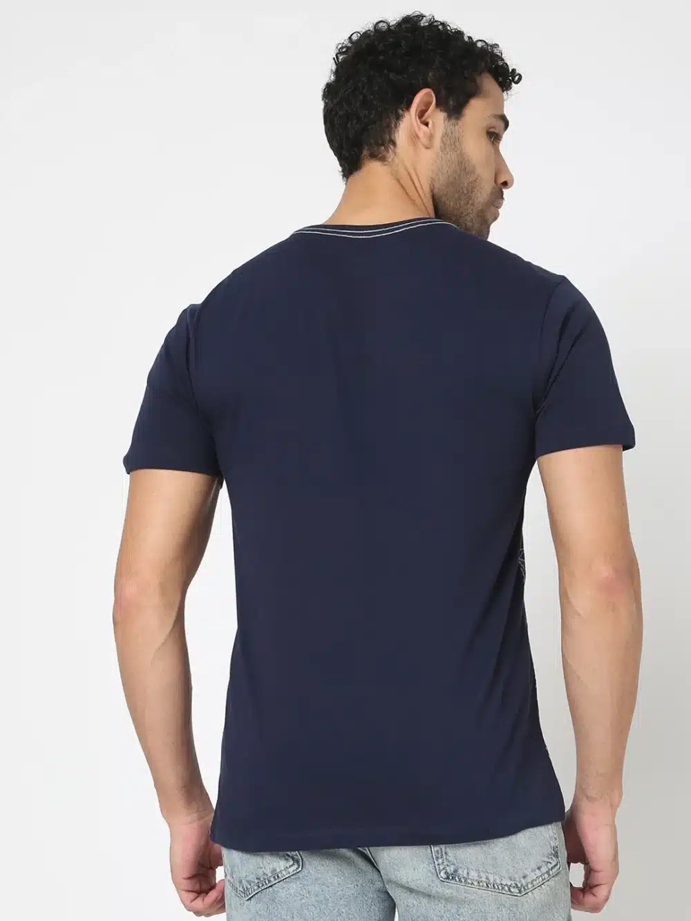 Blue Relaxed Fit Casual Wear For Men's - Image 3