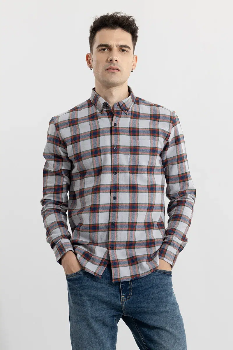 Bombay Checks Grey Shirt – Buzz Shop