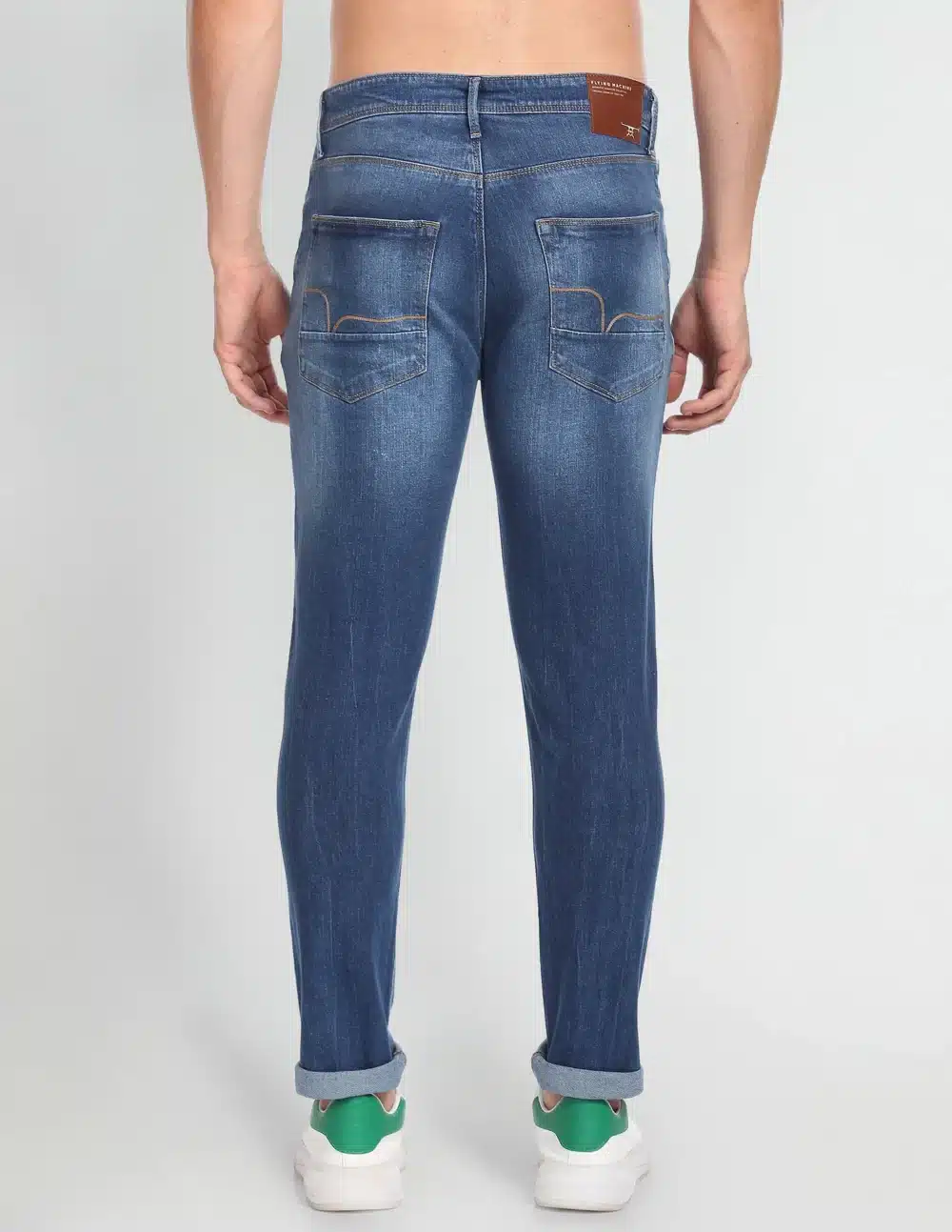 Mid Rise Stone Wash Distressed Jeans - Image 5