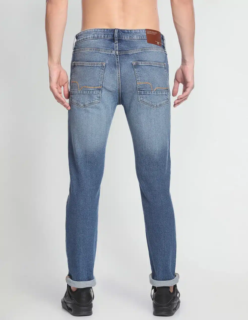 Distressed Slim Tapered Fit Authentic Signature Jeans - Image 5