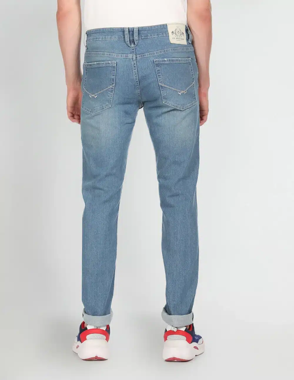 Slim Tapered Fit Whiskered Jeans - Image 6