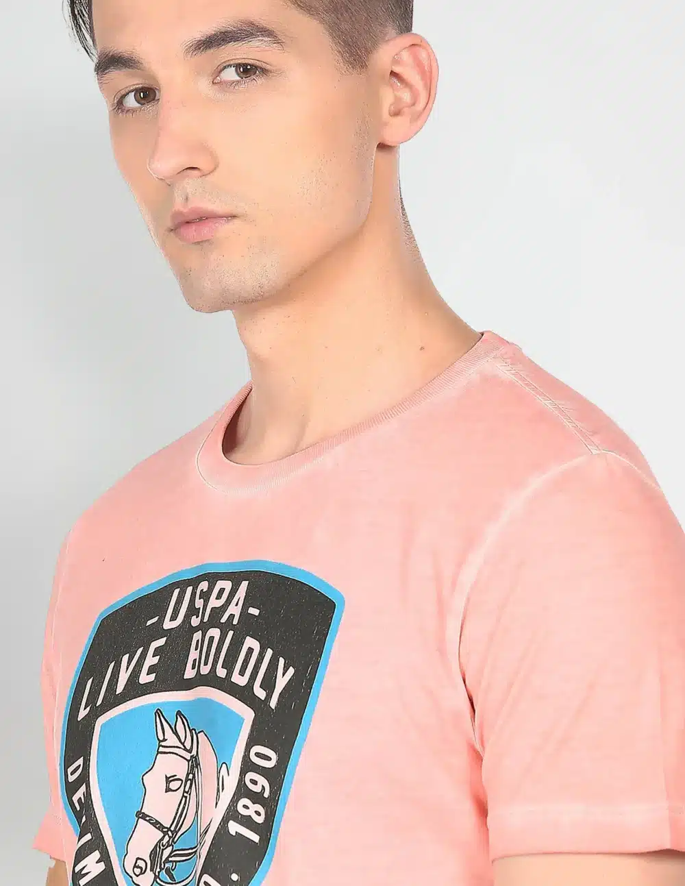 Men Coral Cotton Graphic Print T-Shirt - Image 6