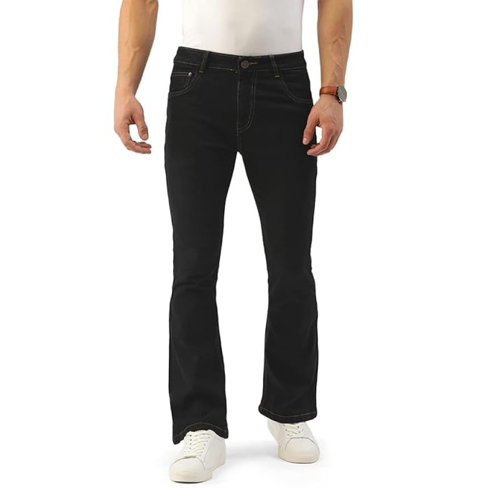 Bootcut Fit Stretchable Bellbottom Denim Jeans For Men's