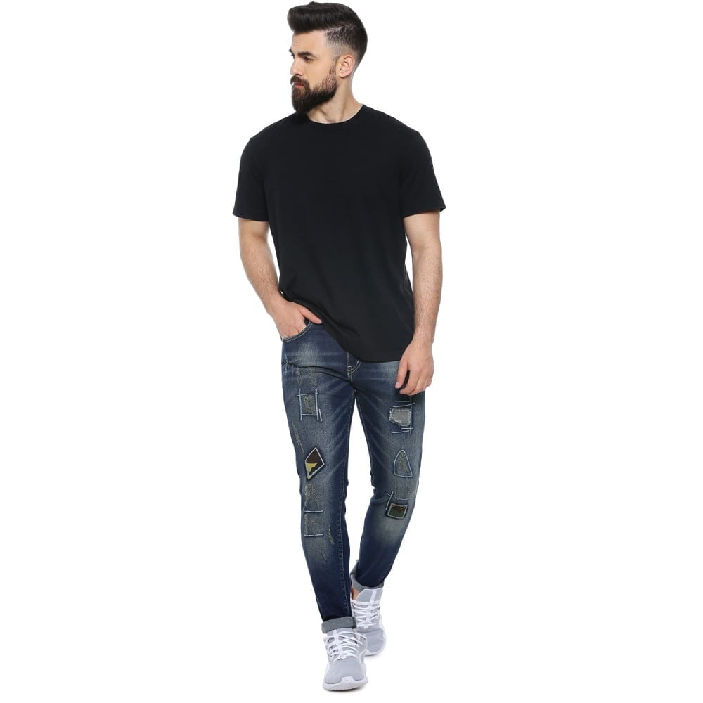 Men Dark Blue Regular Jeans - Image 2