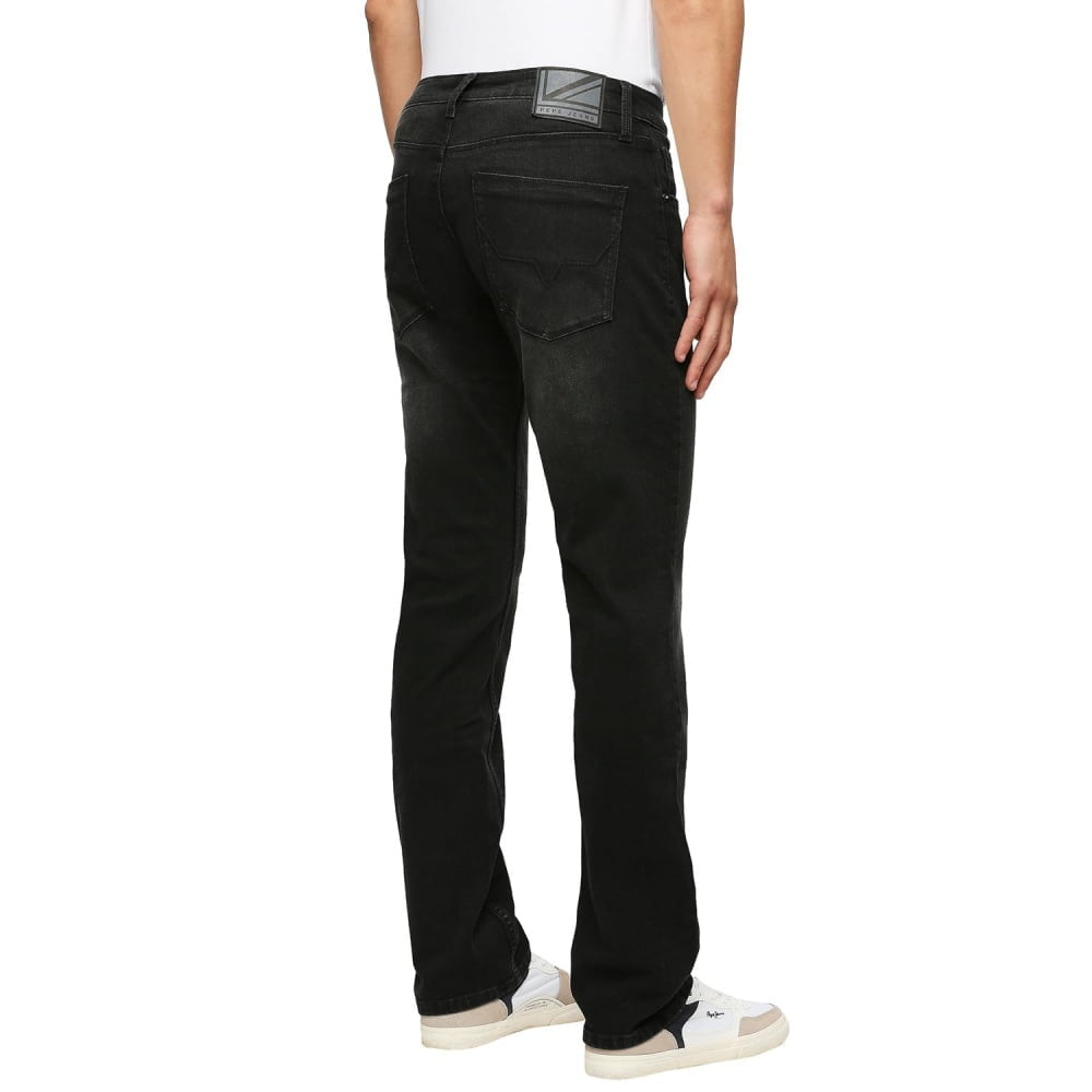 Black Regular Fit Solid Casuals Jeans For Men's - Image 2