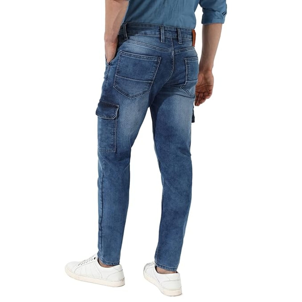 Men's Classic Regular Fit Stretchable Cotton Mid-Rise Denim Jeans - Image 3