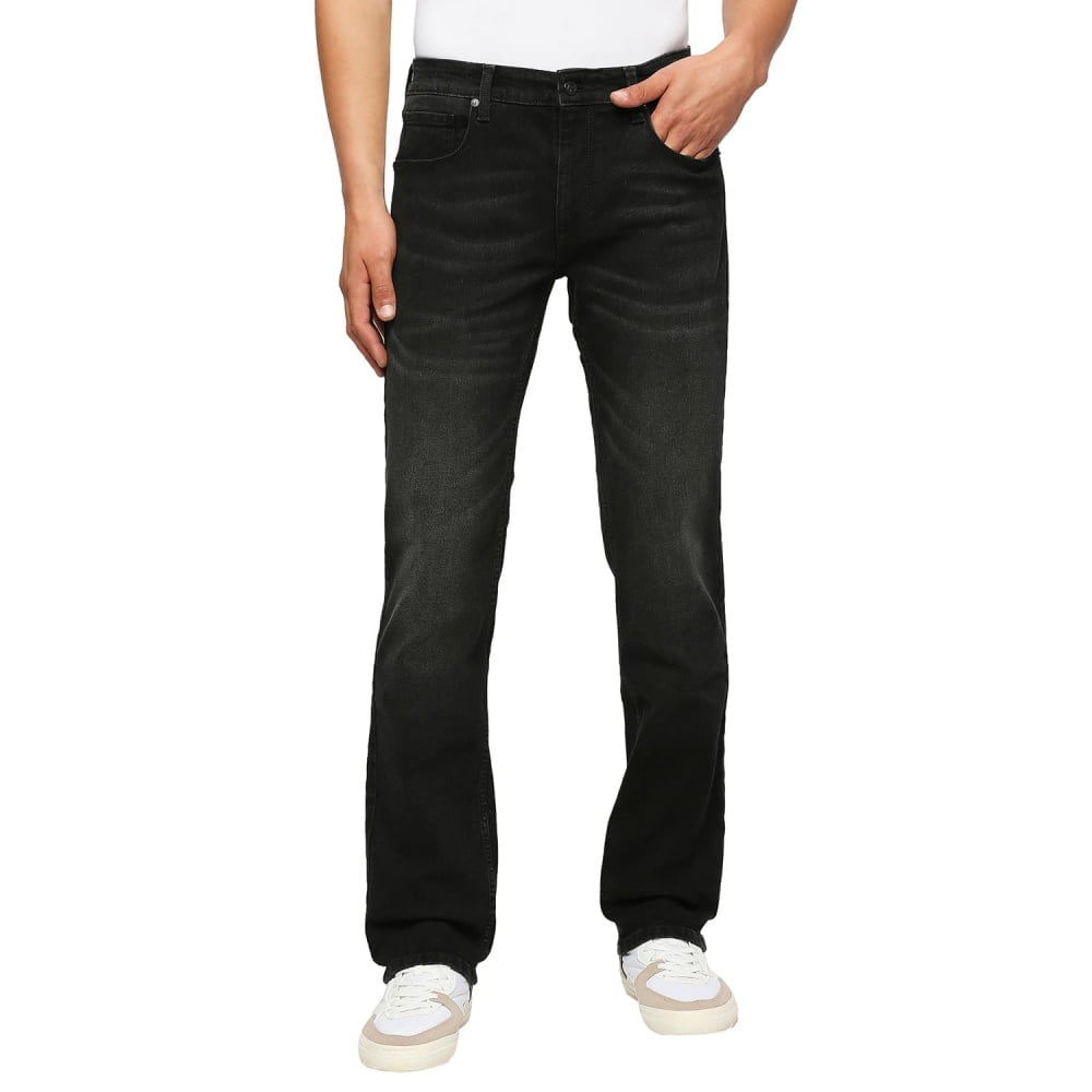 Black Regular Fit Solid Casuals Jeans For Men's - Image 4