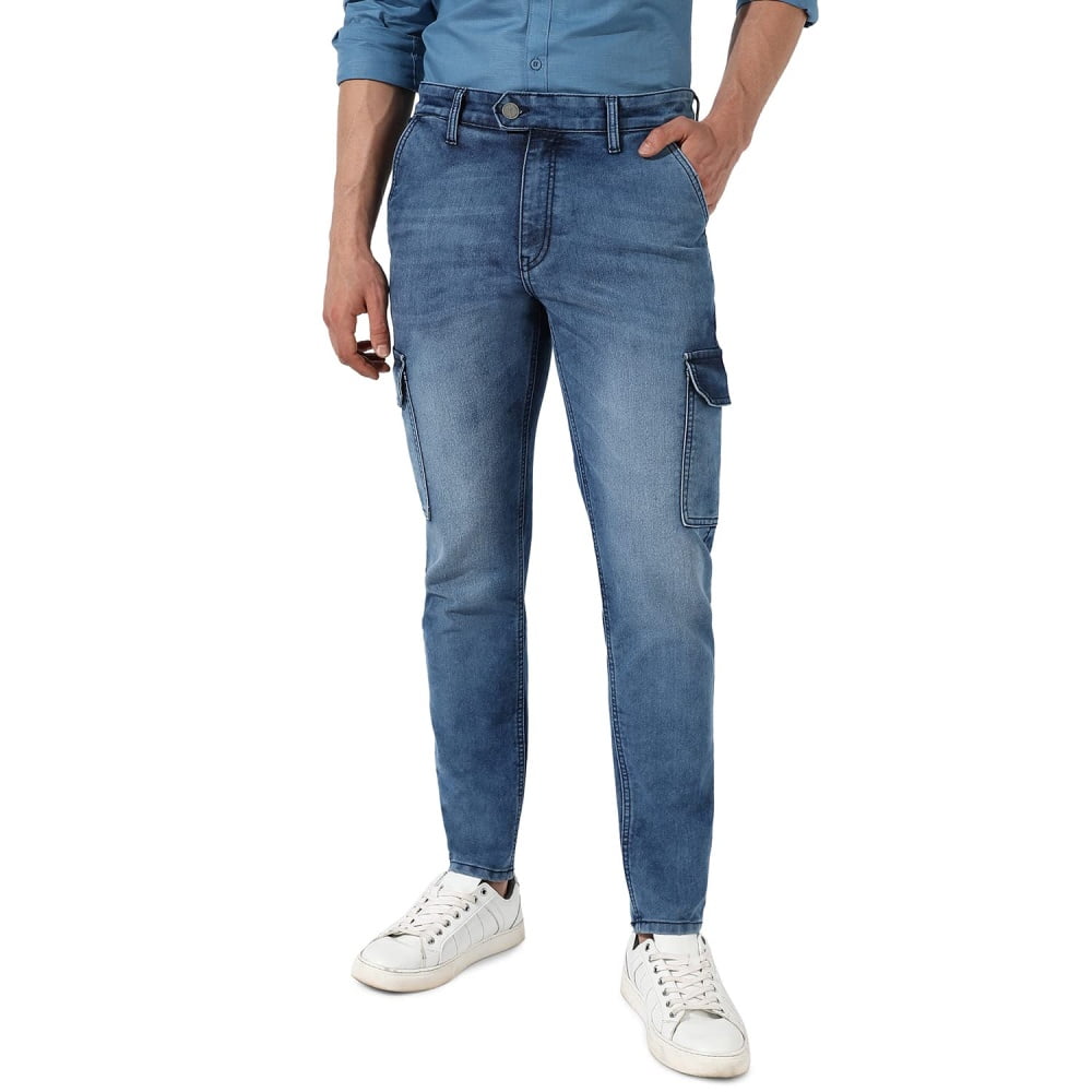 Stretchable Cotton Mid-Rise Denim Jeans Crafted With Comfort Fit And High Performance For Everyday Wear