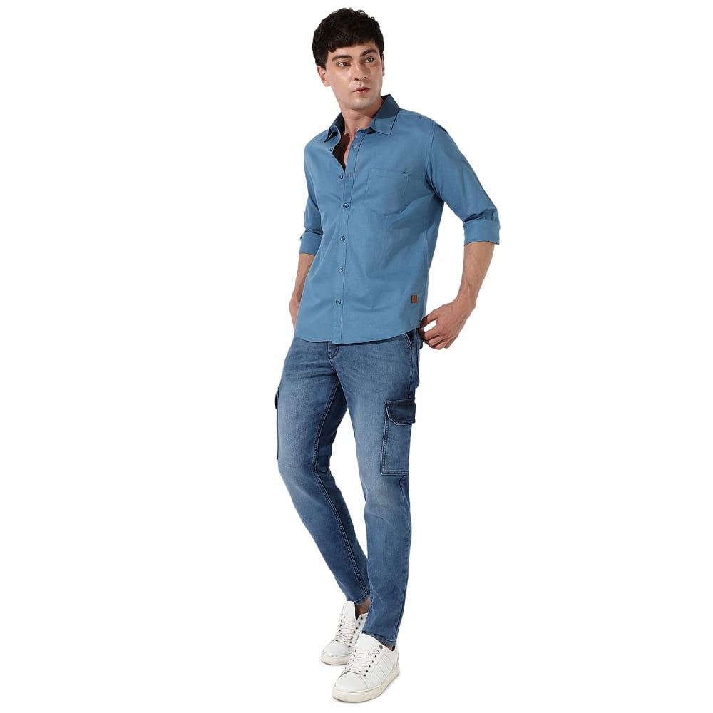 Stretchable Cotton Mid-Rise Denim Jeans Crafted With Comfort Fit And High Performance For Everyday Wear - Image 3