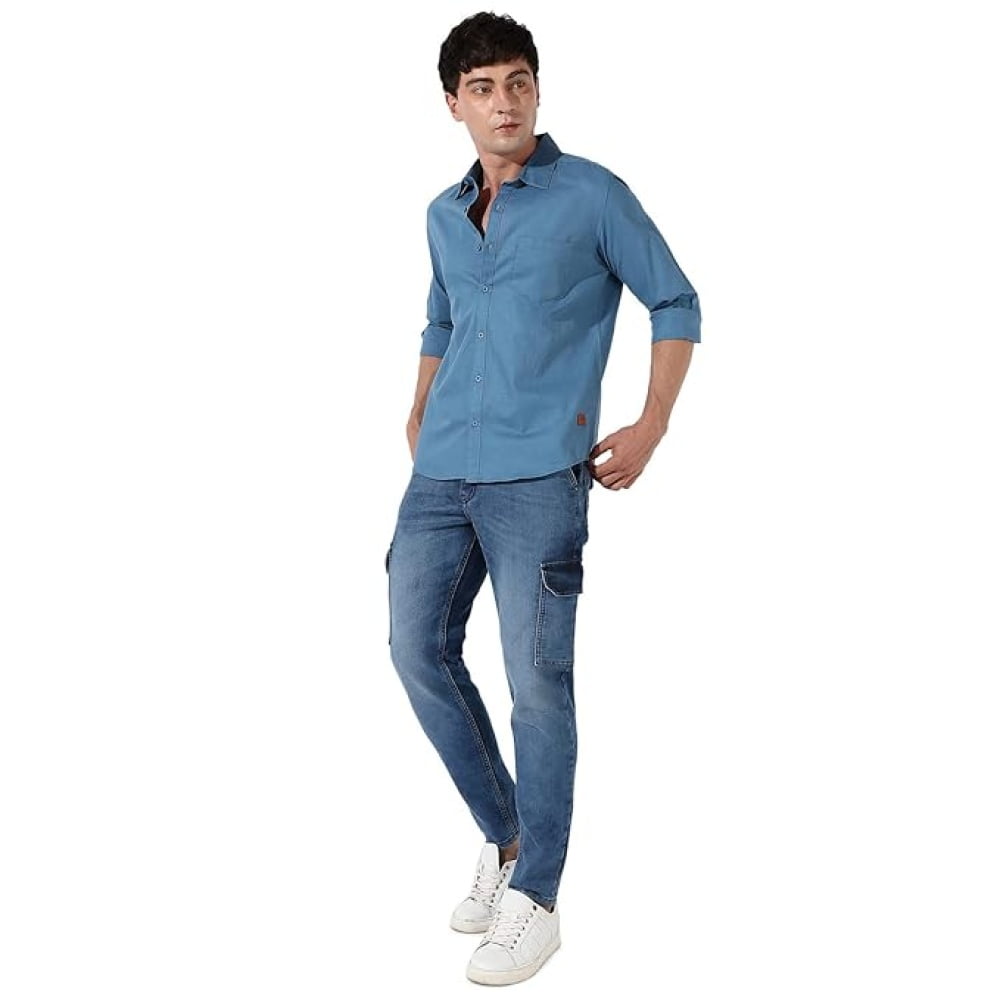 Men's Classic Regular Fit Stretchable Cotton Mid-Rise Denim Jeans - Image 4