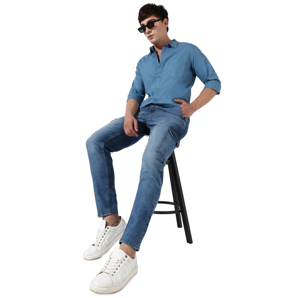 Stretchable Cotton Mid-Rise Denim Jeans Crafted With Comfort Fit And High Performance For Everyday Wear - Image 4