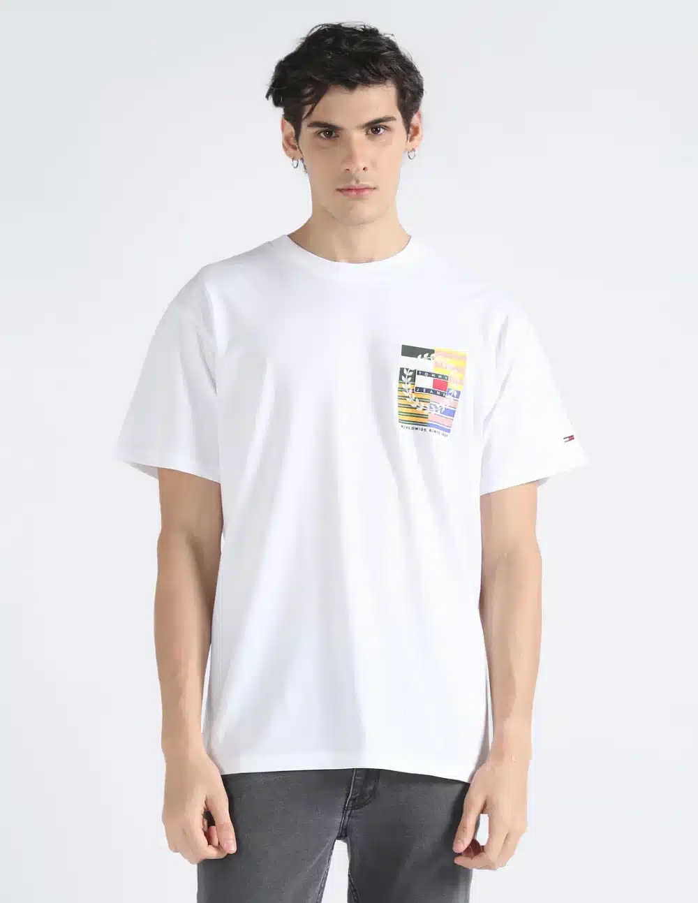 Men's Logo At chest White T-Shirt - Image 5