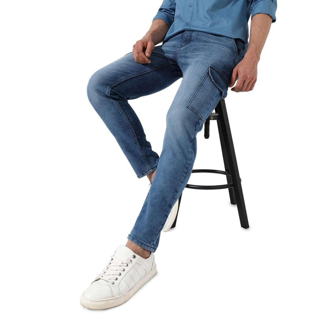 Stretchable Cotton Mid-Rise Denim Jeans Crafted With Comfort Fit And High Performance For Everyday Wear - Image 5